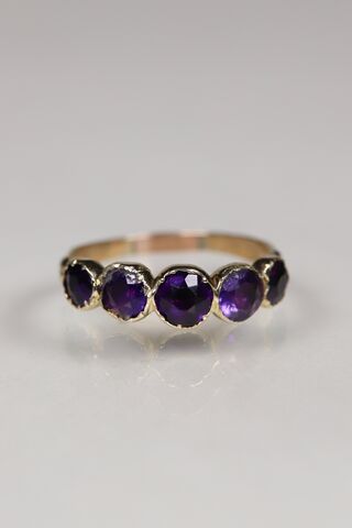 Georgian 15ct Amethyst Half Eternity Ring  - product images  of 