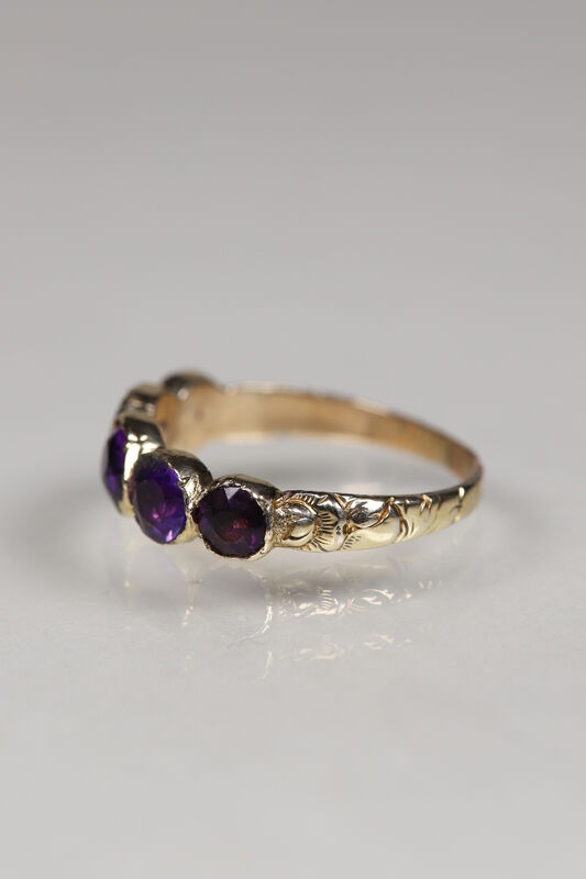 Georgian 15ct Amethyst Half Eternity Ring  - product images  of 