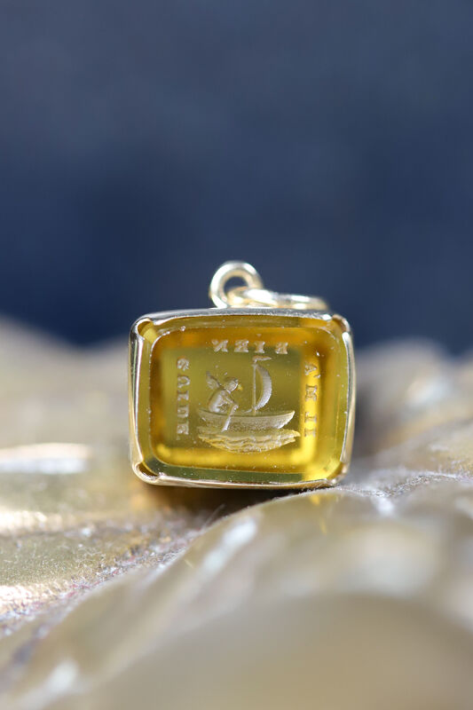 ‘The Guide’ Victorian 14ct Intaglio Pendant - product images  of 
