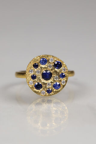 14ct,Celestial,Sapphire,&,Diamond,Scatter,Ring