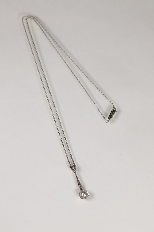 Antique 18ct Art Deco Rose Cut Diamond Necklace  - product images  of 