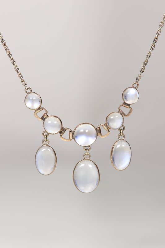 Antique 9ct Edwardian Moonstone Necklace  - product images  of 