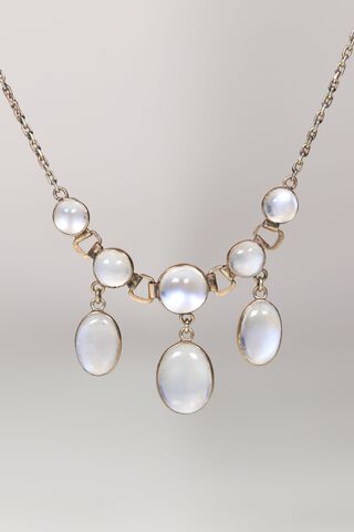 Antique,9ct,Edwardian,Moonstone,Necklace