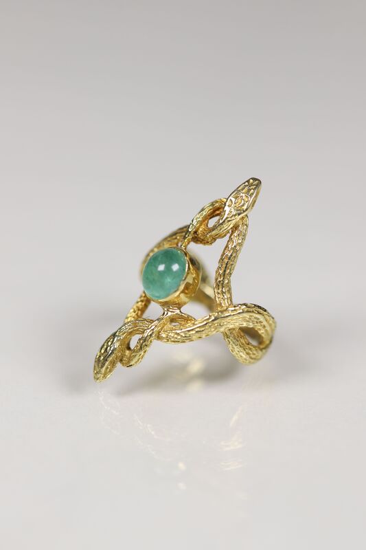 Vintage 18ct Emerald Snake Ring - product images  of 