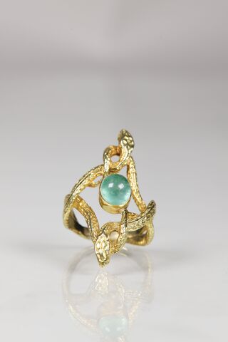 Vintage 18ct Emerald Snake Ring - product images  of 