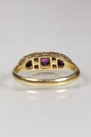 Vintage 18ct Ruby & Diamond Half Eternity Ring - product images  of 