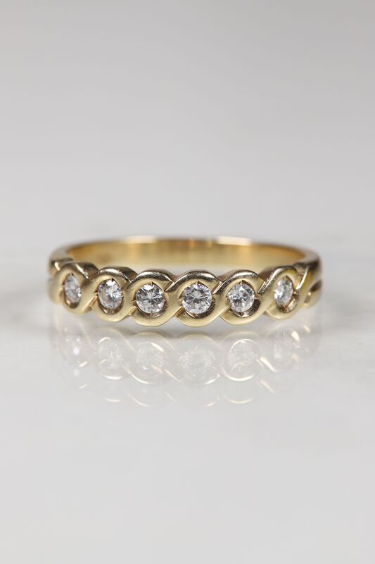 Vintage 18ct Diamond Half Eternity Ring - product images  of 