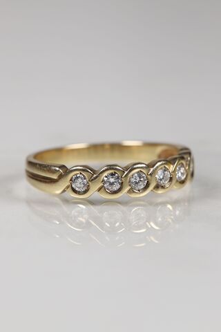 Vintage 18ct Diamond Half Eternity Ring - product images  of 