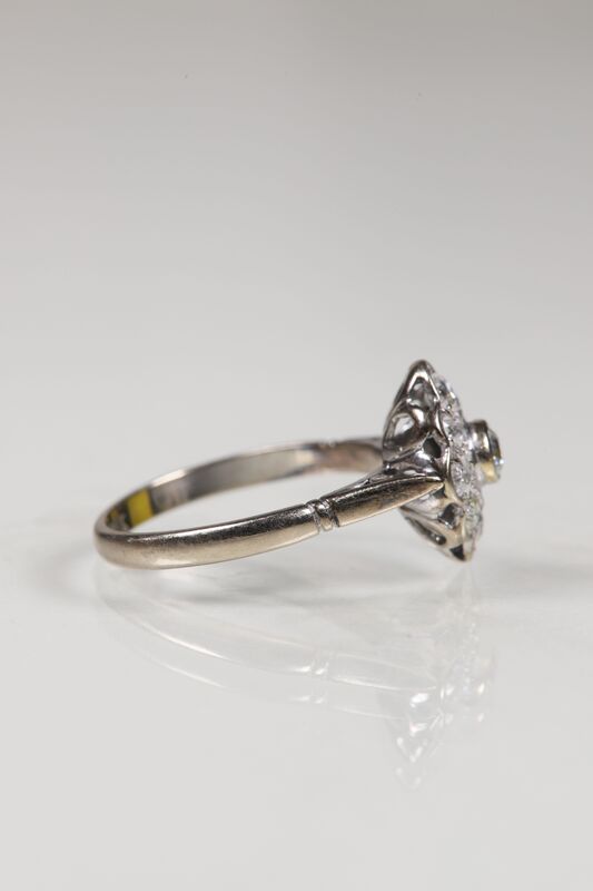 Antique Art Deco 18ct Diamond Marquise Ring - product images  of 