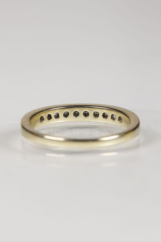 Vintage 9ct Channel Set Diamond Half Eternity Ring - product images  of 