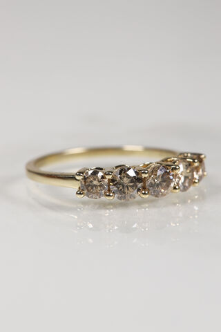 9ct Chocolate Diamond Half Eternity Ring - product images  of 