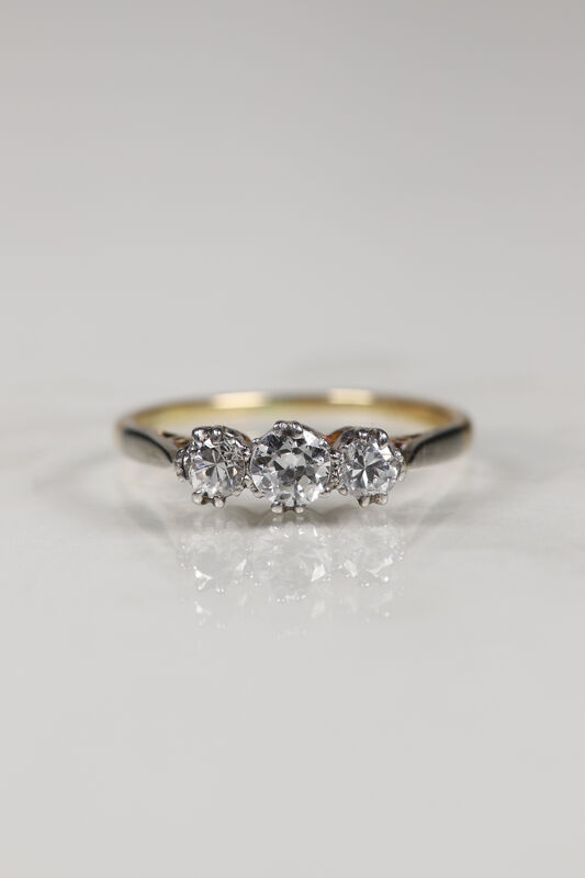 Art Deco 18ct Diamond Trilogy Ring - product images  of 