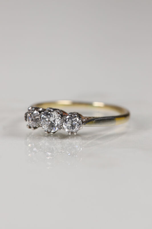 Art Deco 18ct Diamond Trilogy Ring - product images  of 