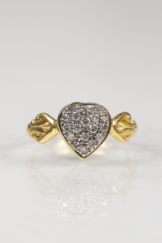 Vintage 9ct Diamond Heart Ring - product images  of 