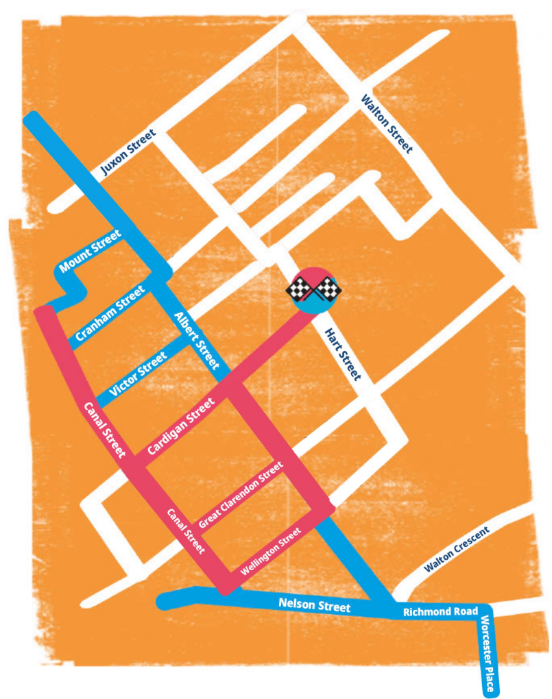 Map of road closures