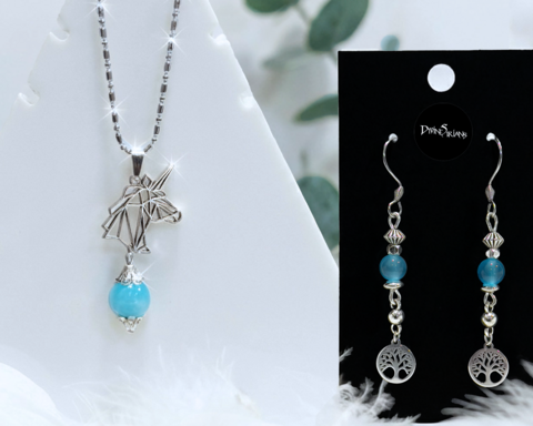 Galaka,Syjaeve,Indigo,Cat's,Eye,Harmonae,pendant, trendy, fashion, jewelry, silver, necklace, chain, pendulum, reiki, chakra, Blue Cat's eye, cats eye, cat's eye