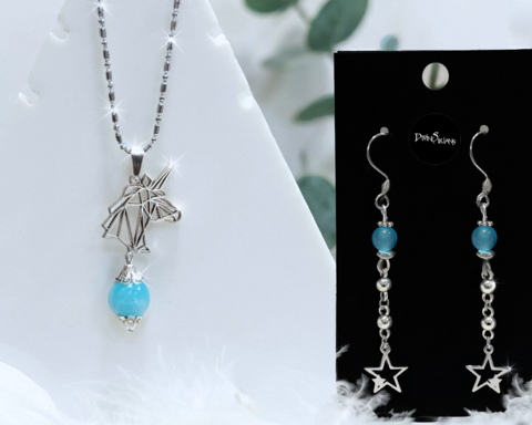 Galaka,Syjaeva,Indigo,Cat's,Eye,Harmonae,pendant, trendy, fashion, jewelry, silver, necklace, chain, pendulum, reiki, chakra, Blue Cat's eye, cats eye, cat's eye