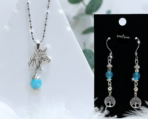 Galaka,Syjaeve,Indigo,Cat's,Eye,Harmonae,pendant, trendy, fashion, jewelry, silver, necklace, chain, pendulum, reiki, chakra, Blue Cat's eye, cats eye, cat's eye