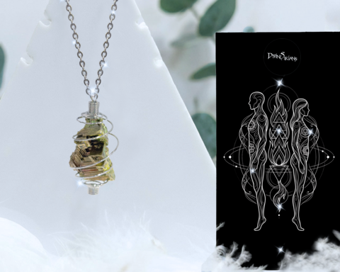 Kysz,Najaim,Bismuth,Pendant,trendy, fashion, jewelry, silver, necklace, chain, reiki, chakra, bismuth, peacock ore, titanium quartz, rainbow bismuth, rainbow
