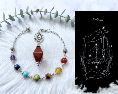 Xolun,Arkeir,Red,Jasper,Knova,pendant, trendy, fashion, jewelry, necklace, chain, pendulum, reiki, chakra, terminated point, red jasper, Red Onyx, Tiger Eye, Emperor Stone, Turquoise, Blue Lapis, Amethyst