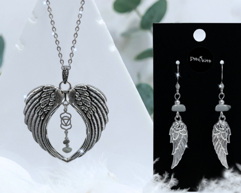 Zjon,Hawk,Eye,Byreiza,Ra,Harmonae,pendant, trendy, fashion, jewelry, necklace, chain, reiki, chakra, ornament, angel wings, hawk eye