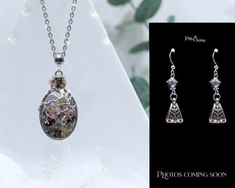 Thrian,Tourmaline,Starseed,Faiseja,Harmonae,pendant, trendy, jewelry, necklace, chain, reiki, chakra, quartz, floating locket, crystals, Tourmaline, Black Tourmaline