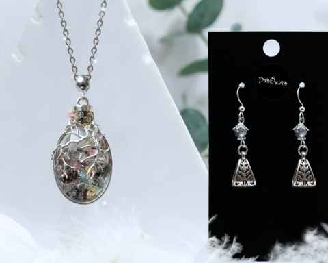 Thrian,Tourmaline,Starseed,Faiseja,Harmonae,pendant, trendy, jewelry, necklace, chain, reiki, chakra, quartz, floating locket, crystals, Tourmaline, Black Tourmaline