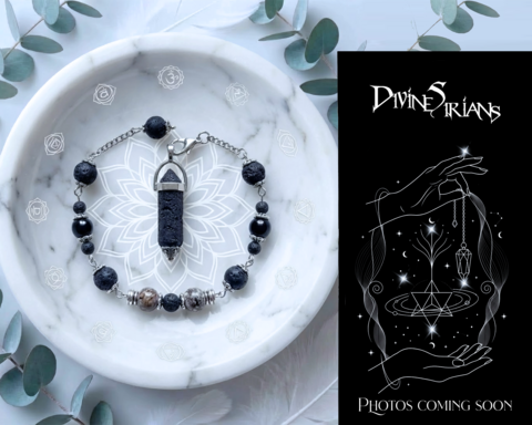 Geinev,Lava,Brown,Snowflake,Obsidian,Vweki,Knova,pendant, trendy, fashion, jewelry, silver, necklace, chain, pendulum, reiki, chakra, terminated point, natural stone, Lava stone