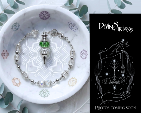 Galaka,Emeron,Myrion,Veyl,Knova,pendant, trendy, fashion, jewelry, silver, necklace, chain, pendulum, reiki, chakra, glass, unicorn