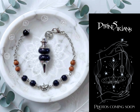 Galaka,Regasus,Moon,Goldstone,Knova,pendant, trendy, fashion, jewelry, silver, necklace, chain, pendulum, reiki, chakra, blue goldstone, red goldstone, onyx, unicorn