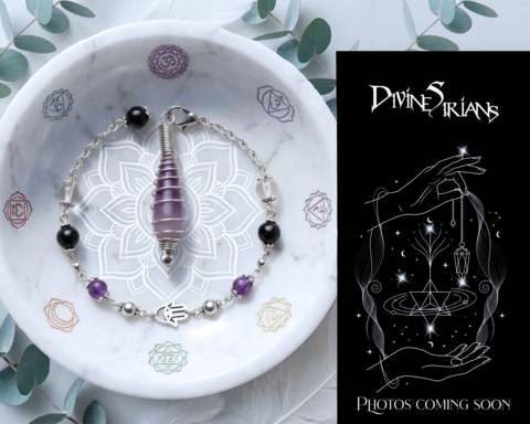 Leikuut,Violet,Dream,Torexi,Wand,Knova,pendant, trendy, fashion, jewelry, silver, necklace, chain, reiki, chakra, spiral cage, bead cage, agate, banded agate, earrings