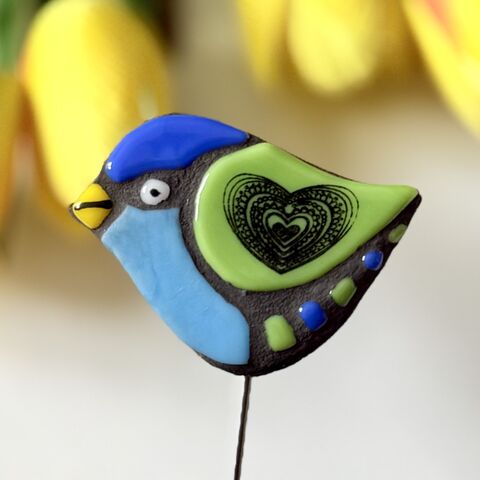 Mosaic,Bird,Plant,Buddy, mosaic, home decor, plant buddy