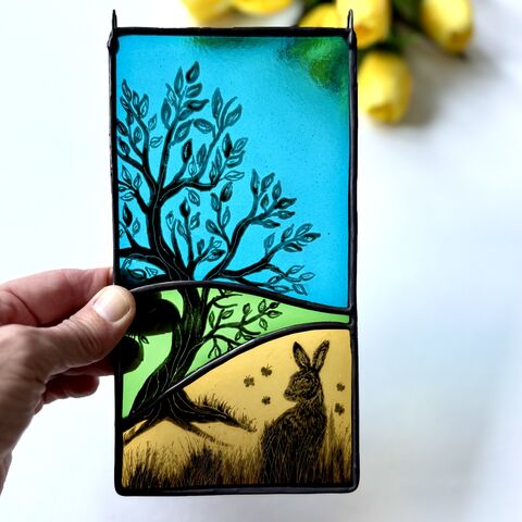 Custom,Order,for,Scarlett,Hare, stained glass, sun catcher, handmade