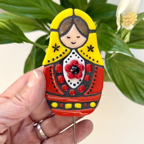 Mosaic,Nesting,Doll,Plant,Buddy,Nesting doll, mosaic, home decor, plant buddy
