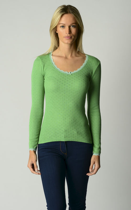 Now 60% Off!! Brand New Vibrant Colours In Our Scallop Lace Top - product image  