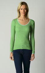 Now 60% Off!! Brand New Vibrant Colours In Our Scallop Lace Top - product images 1 of 8