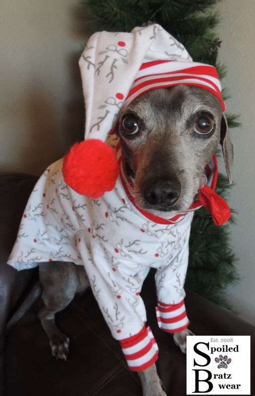 FLANNEL Christmas Nightshirt and Cap for Dogs - product images  of 