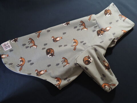 Red,Foxes,Cotton,Lycra,Shirt,or,Romper,easter dog