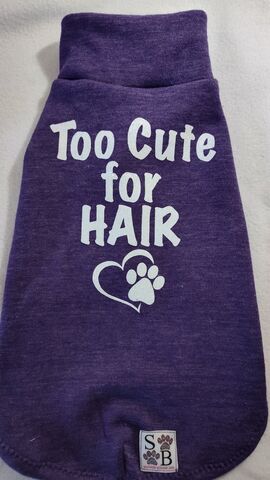 Too,Cute,for,Hair©,Custom,Made,Sweatshirt,too cute for hair dog shirt, hairless terrier, chinese crested 