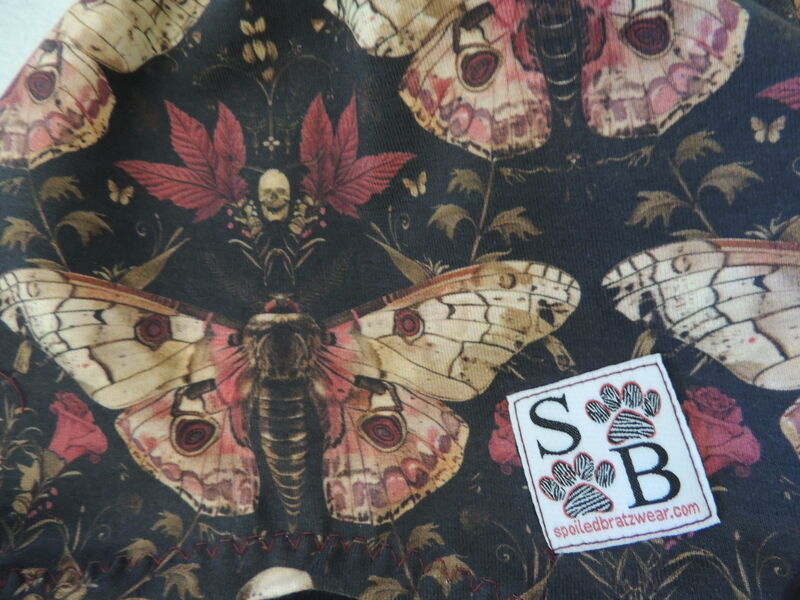 Moth and Skulls Bamboo Jersey ROMPER - product images  of 