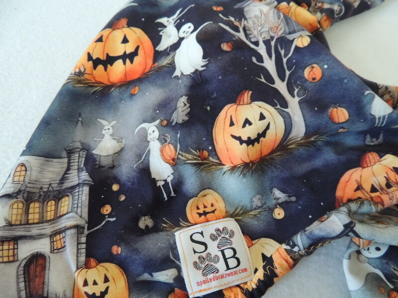 MEDIUM Organic Bamboo Jersey Halloween Town Romper - product images  of 