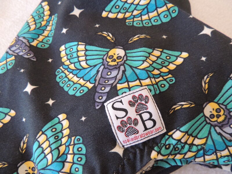 Skully Moth Blue Cotton Lycra Soft Jersey ROMPER - product images  of 