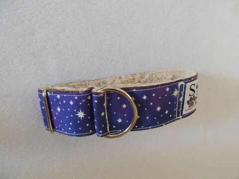 Glow,in,the,Dark,1.5,Wide,Limited,Slip,Softie,Collar,10-13,glow dog collar, glow in the dark, stars, martingale collar, italian greyhound collar, whippet collar