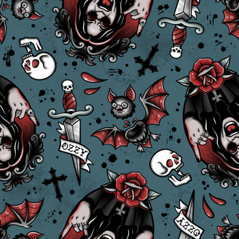 TEAL,Prince,of,Darkness,Bamboo,Jersey,ROMPER,halloween