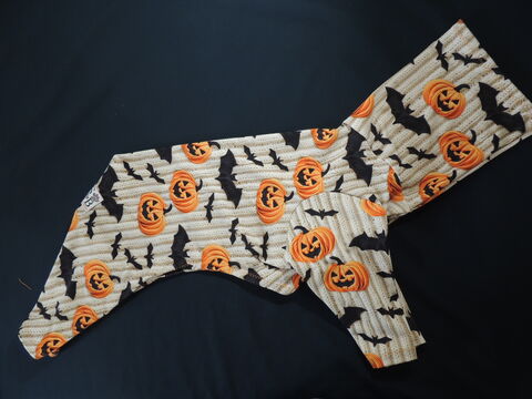 Faux,Embroidered,Pumpkins,Bamboo,Knit,Dog,Romper