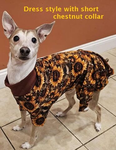 Chocolate,Sunflower,Dream,Organic,Bamboo,French,Terry,ROMPER,or,DRESS,sunflowers
