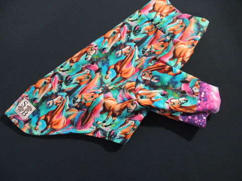 SMALL,Colorful,Horses,European,Cotton,French,Terry,Shirt