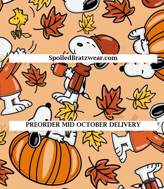 OCT 1 PREORDER--Snoopy FALL Skinny Fleece Romper - product images  of 