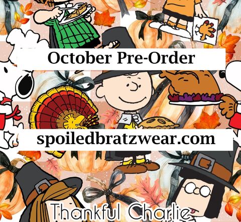 PRE-ORDER,Charlie,Thanksgiving,Cotton,Knit,Romper-preorder,pricing,peanuts, christmas, snoopy