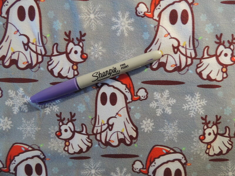 Ghost Santa Dog Walker Grey Knit Romper- custom made - product images  of 